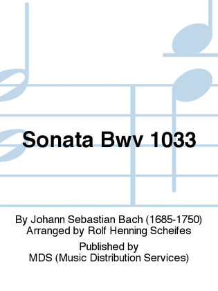 Book cover for Sonata BWV 1033