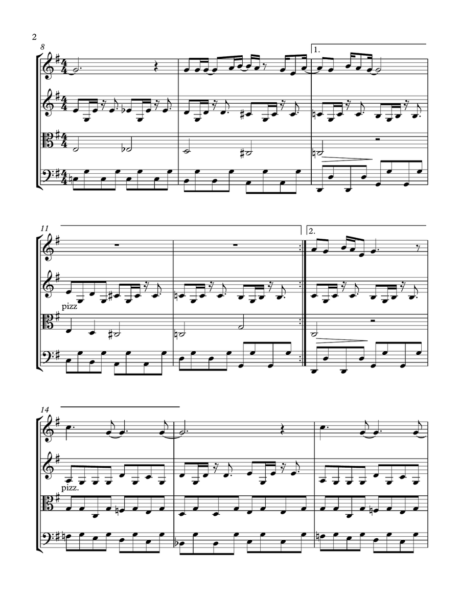 Blackbird Blackbird String Quartet scores gallery preview page 3