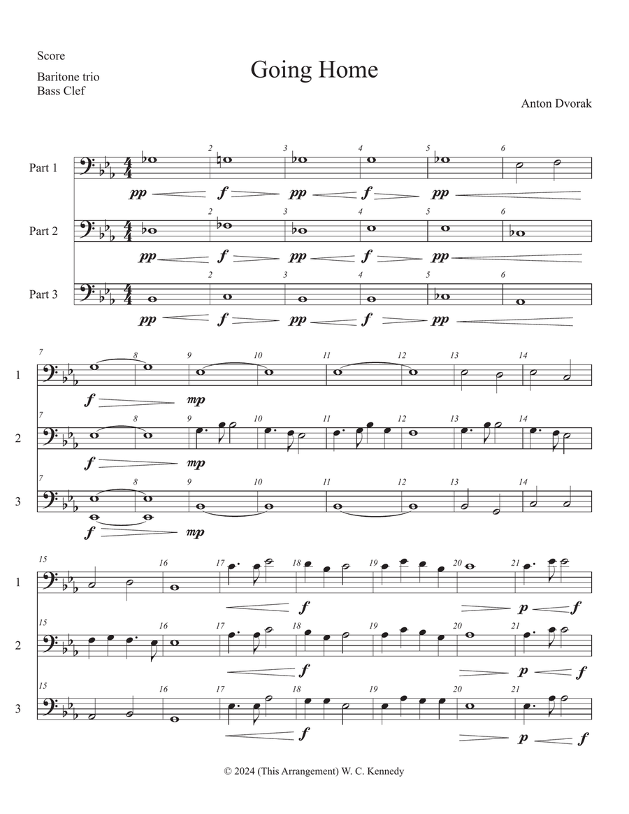 Going Home Brass Ensemble scores gallery preview page 1