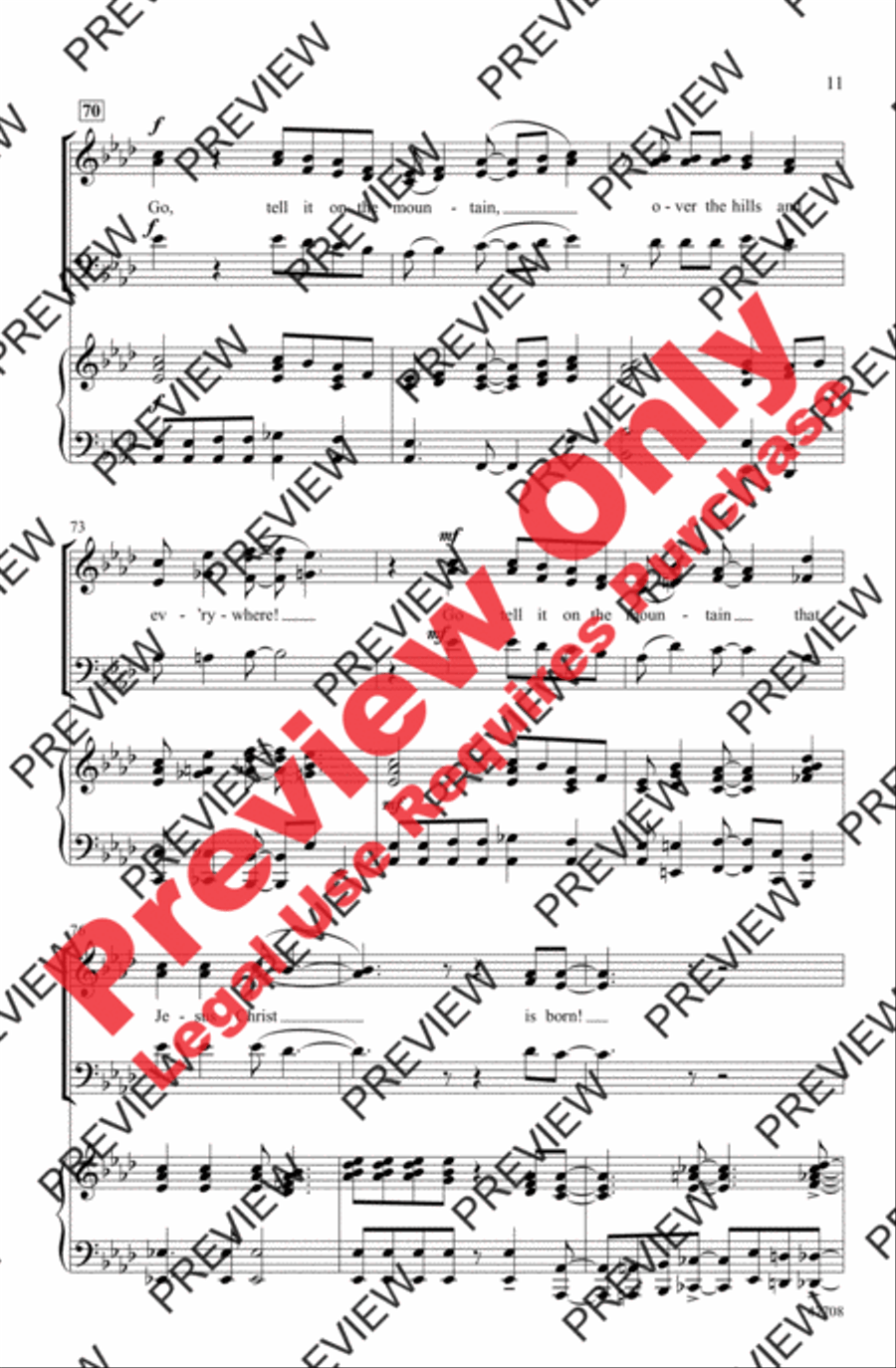 Go Tell It! 3-Part scores gallery preview page 11