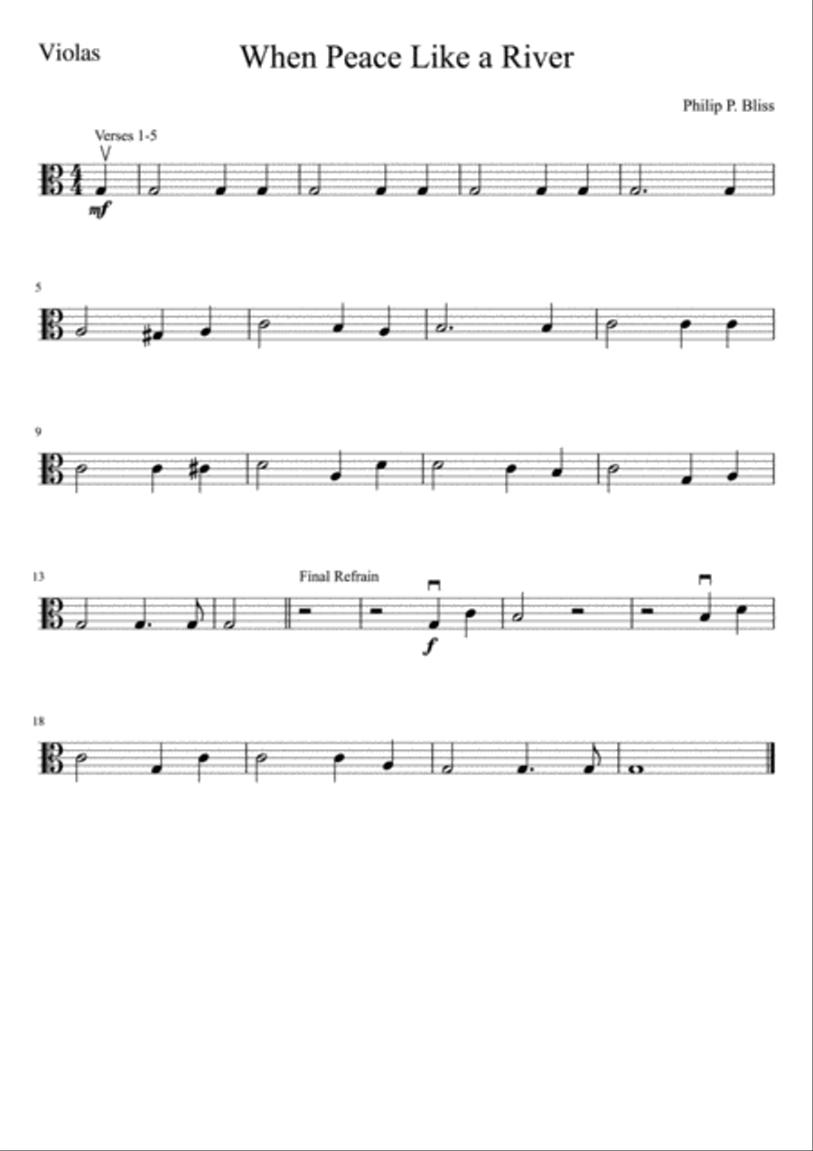When Peace Like a River String Orchestra scores gallery preview page 5