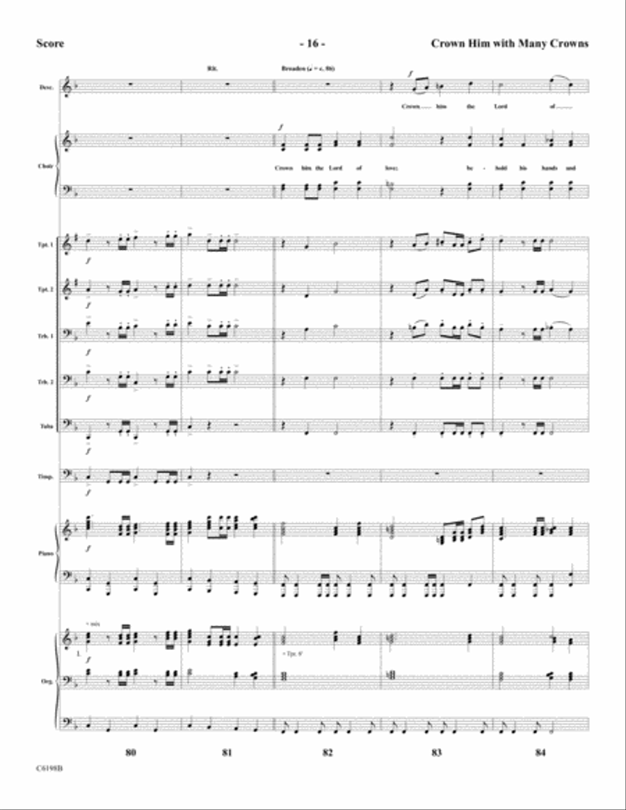 Crown Him With Many Crowns Choir scores gallery preview page 18