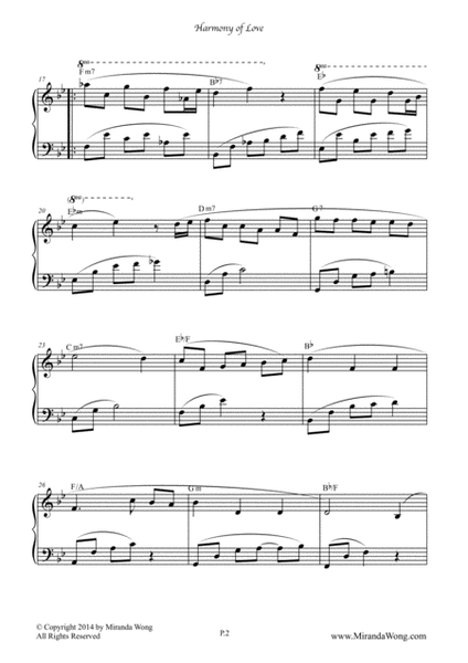 Harmony of Love in Bb Key - Romantic Piano Solo image number null