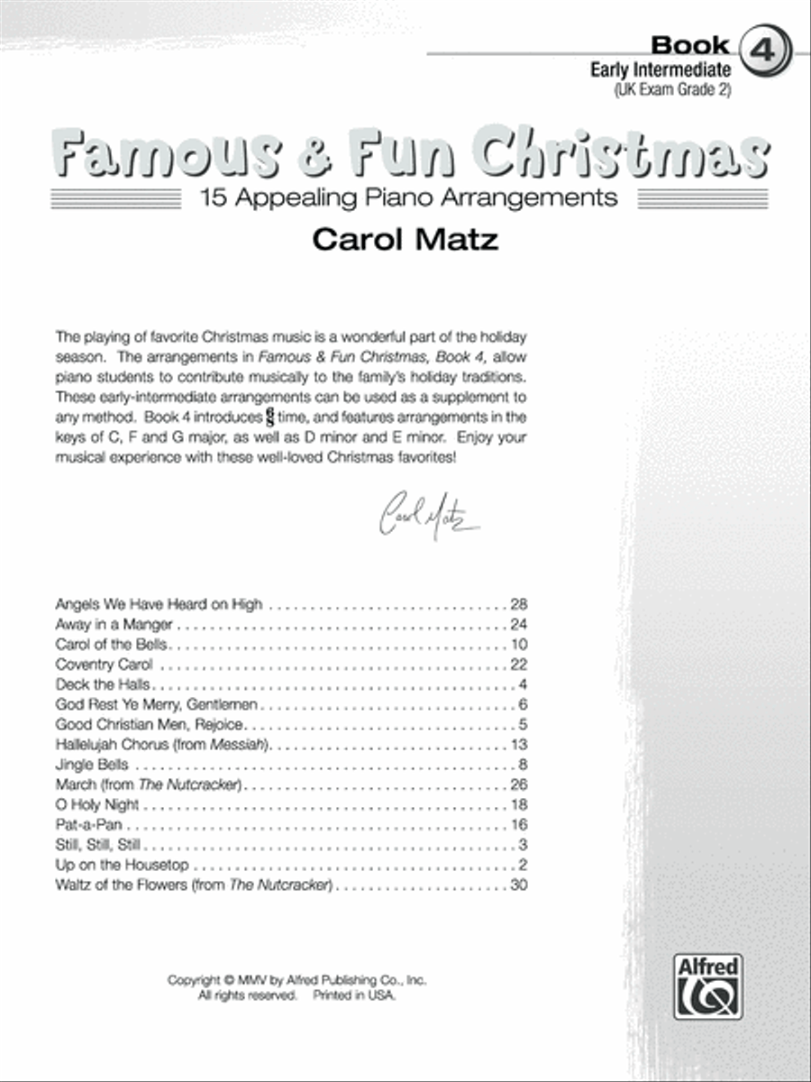 Famous & Fun Christmas, Book 4 Piano Method scores gallery preview page 2