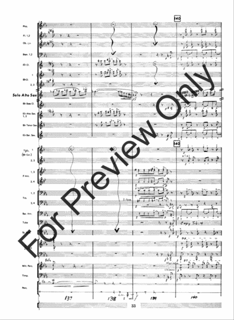 Fantasia For Alto Saxophone Concert Band Concert Band scores gallery preview page 35