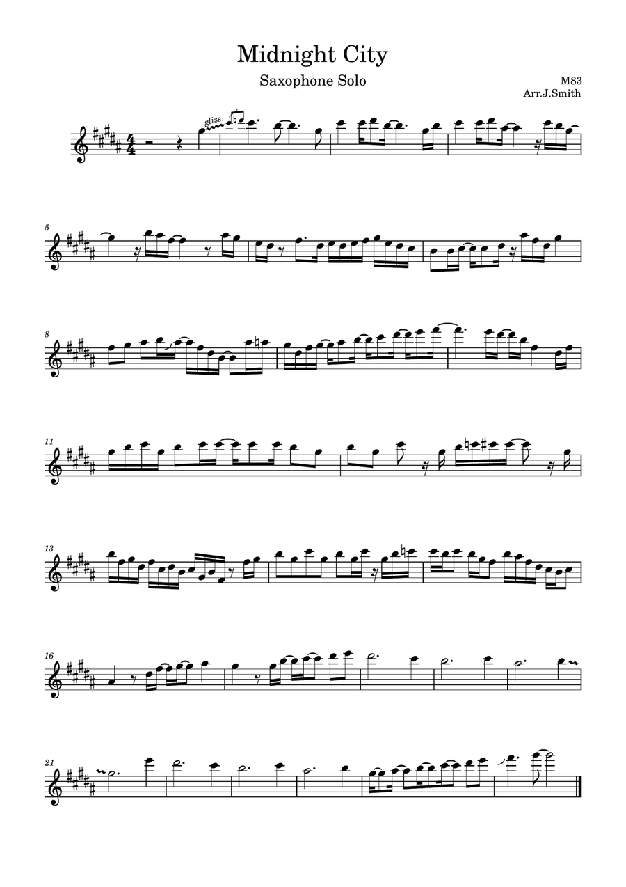 Midnight City Alto Saxophone scores gallery preview page 1