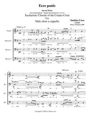Ecce panis (Eucharistic Chorale) for male choir a cappella