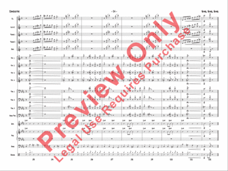Sing, Sing, Sing Jazz Ensemble scores gallery preview page 27