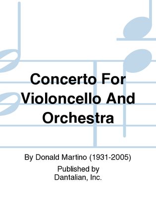 Book cover for Concerto For Violoncello And Orchestra