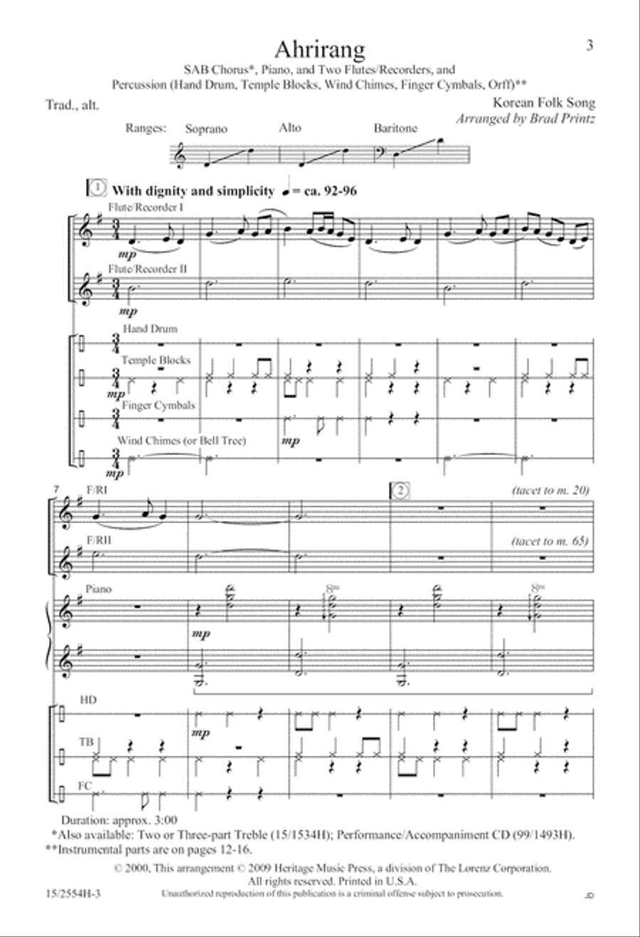Ahrirang 3-Part scores gallery preview page 4