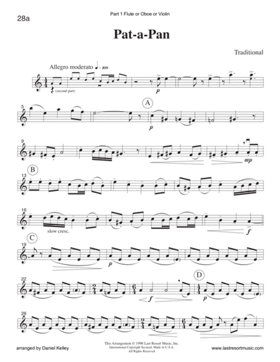 Pat-a-Pan for String or Piano Trio (or Wind Trio or Mixed Trio)