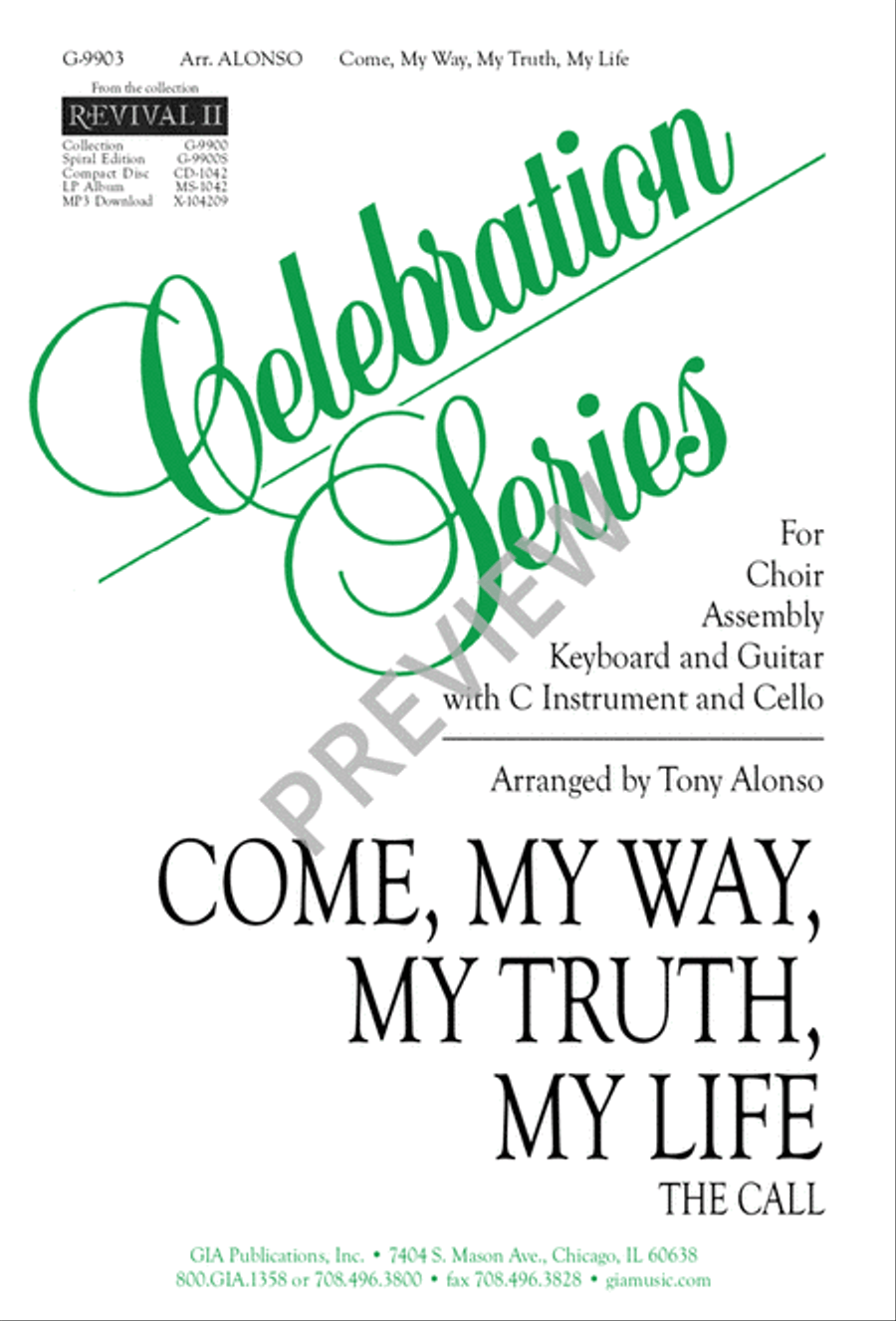 Come, My Way, My Truth, My Life 3-Part scores gallery preview page 9