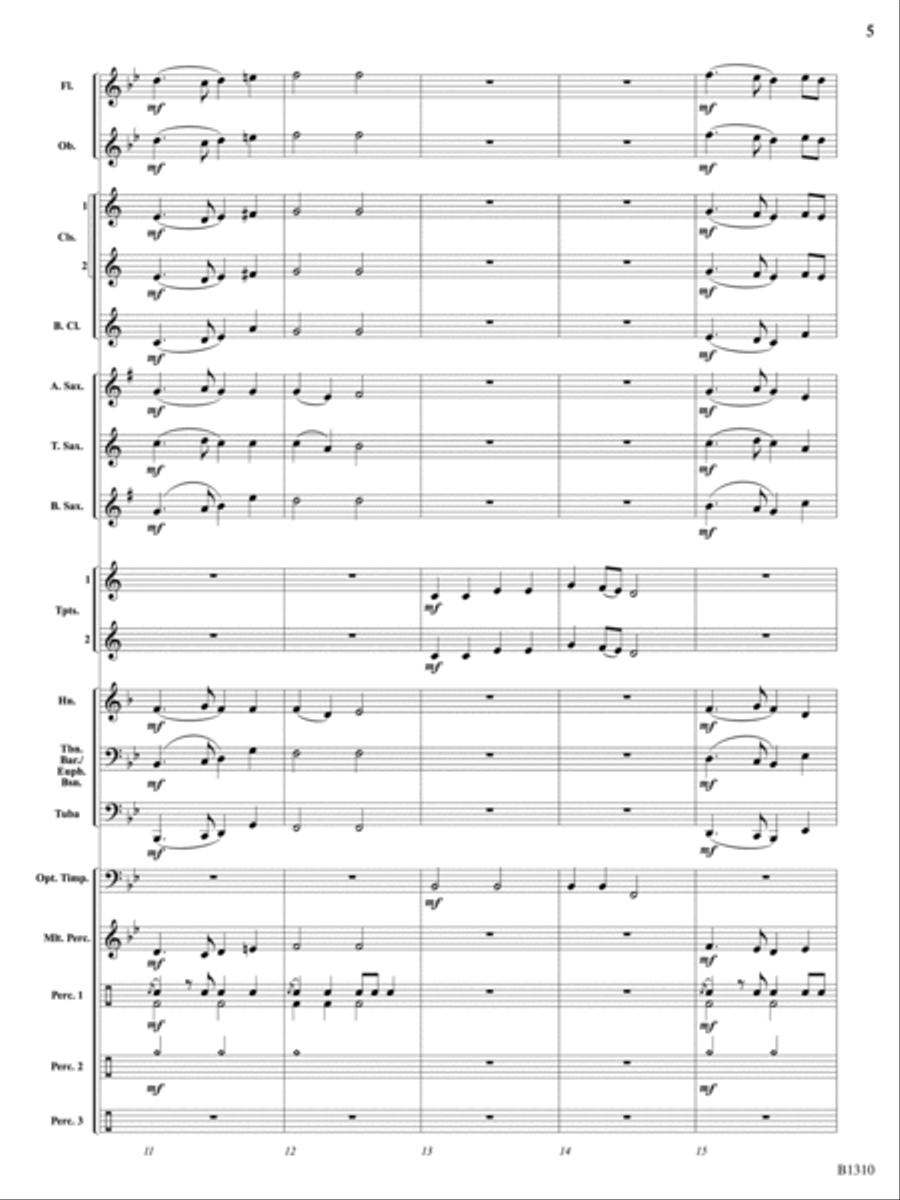 Antiphonal Celebration: Score Concert Band scores gallery preview page 5