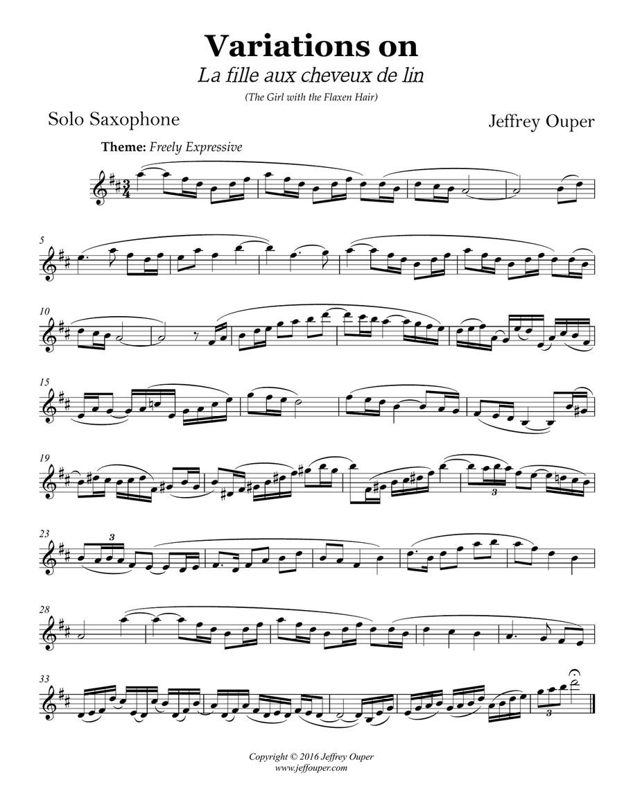 Variations on Debussy's 