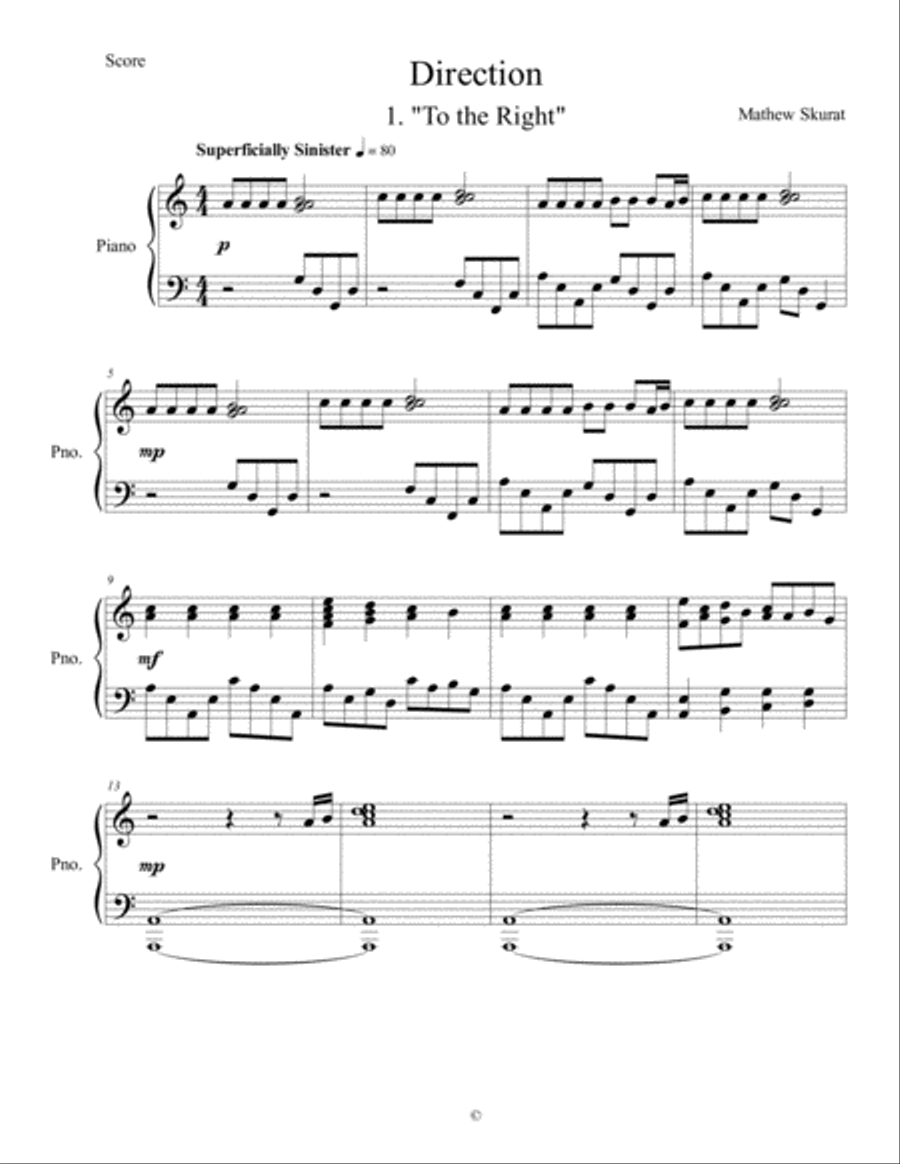 Direction: A Piano Suite Easy Piano scores gallery preview page 6