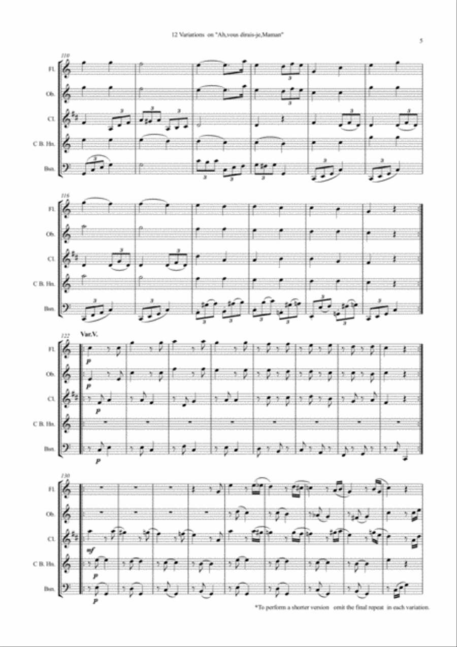 Mozart:12 Variations on 