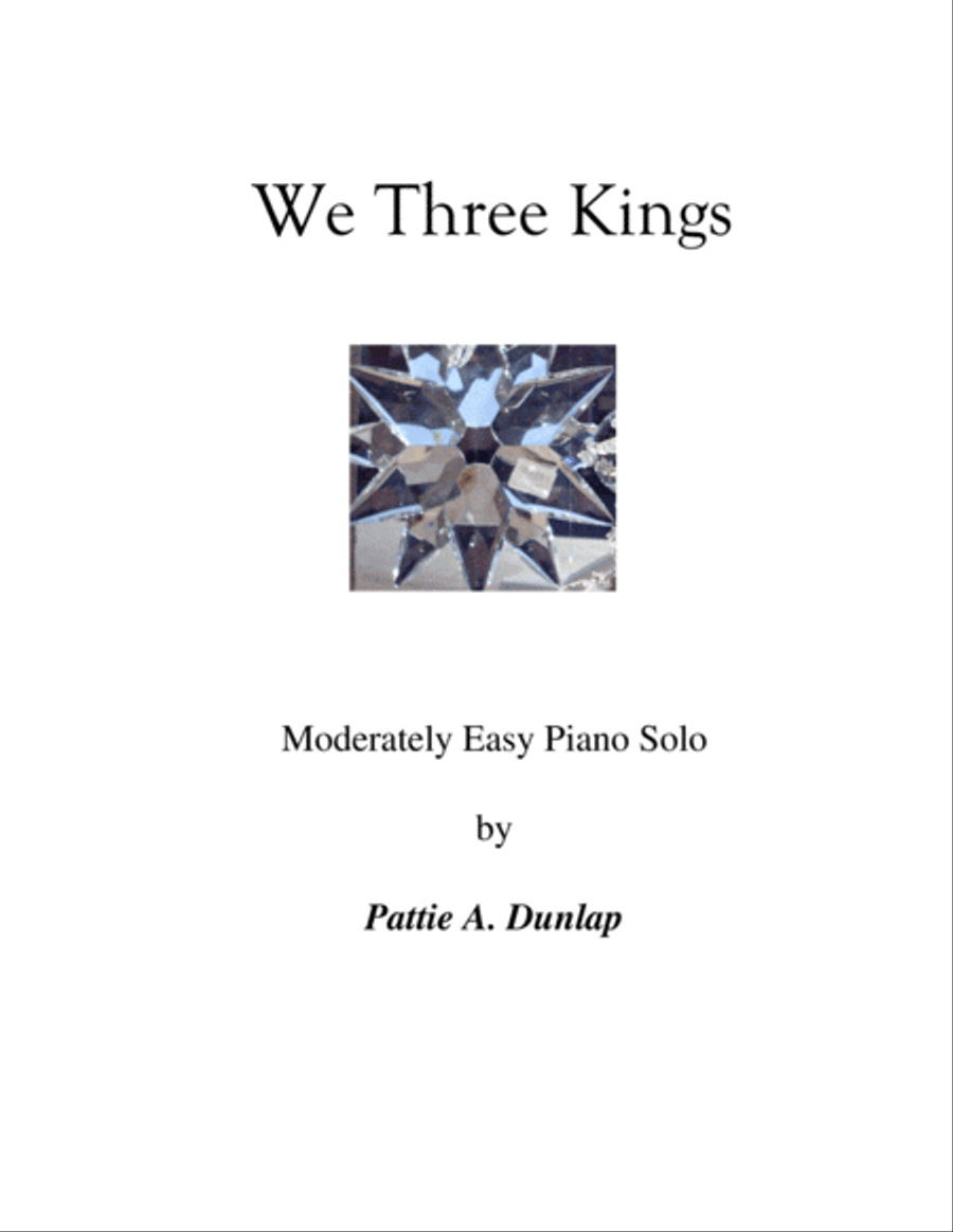 We Three Kings, L.H. melody Piano Solo scores gallery preview page 1