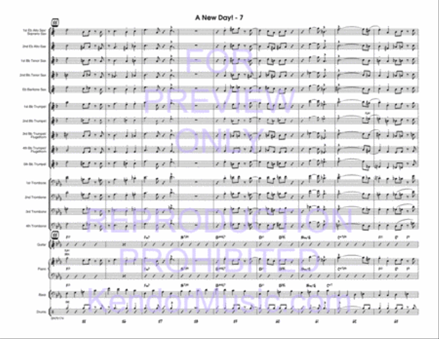 New Day!, A (Full Score) Jazz Ensemble scores gallery preview page 8