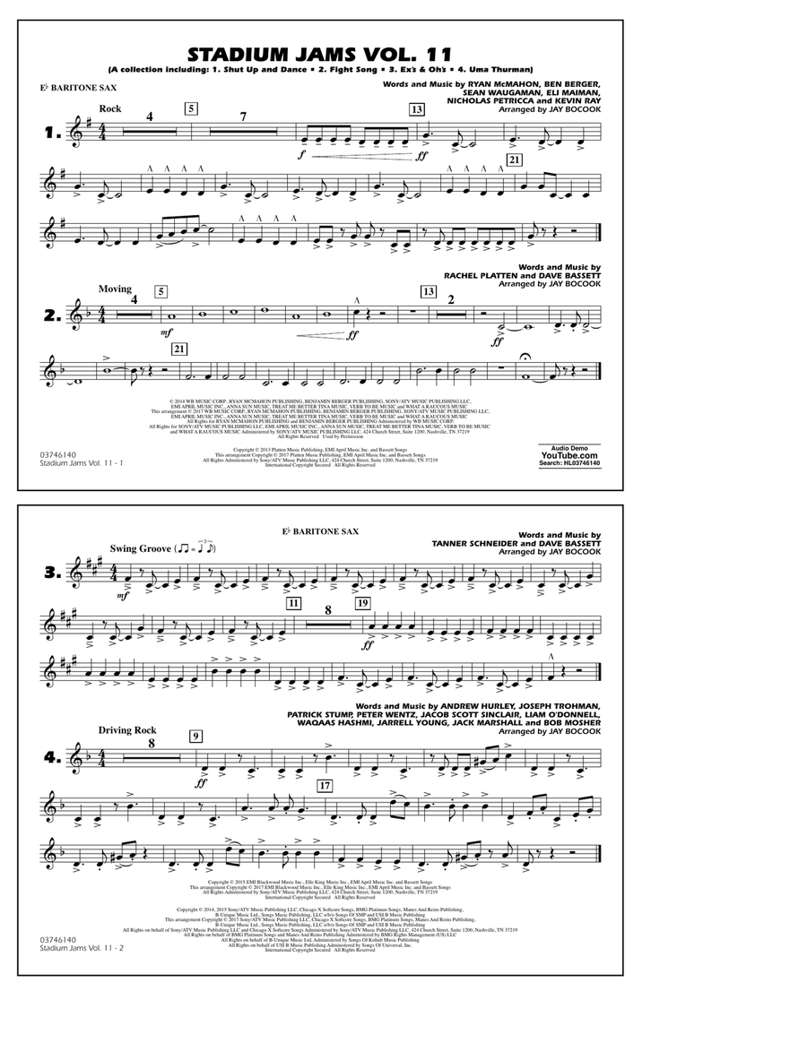 Stadium Jams Volume 11 - Eb Baritone Sax