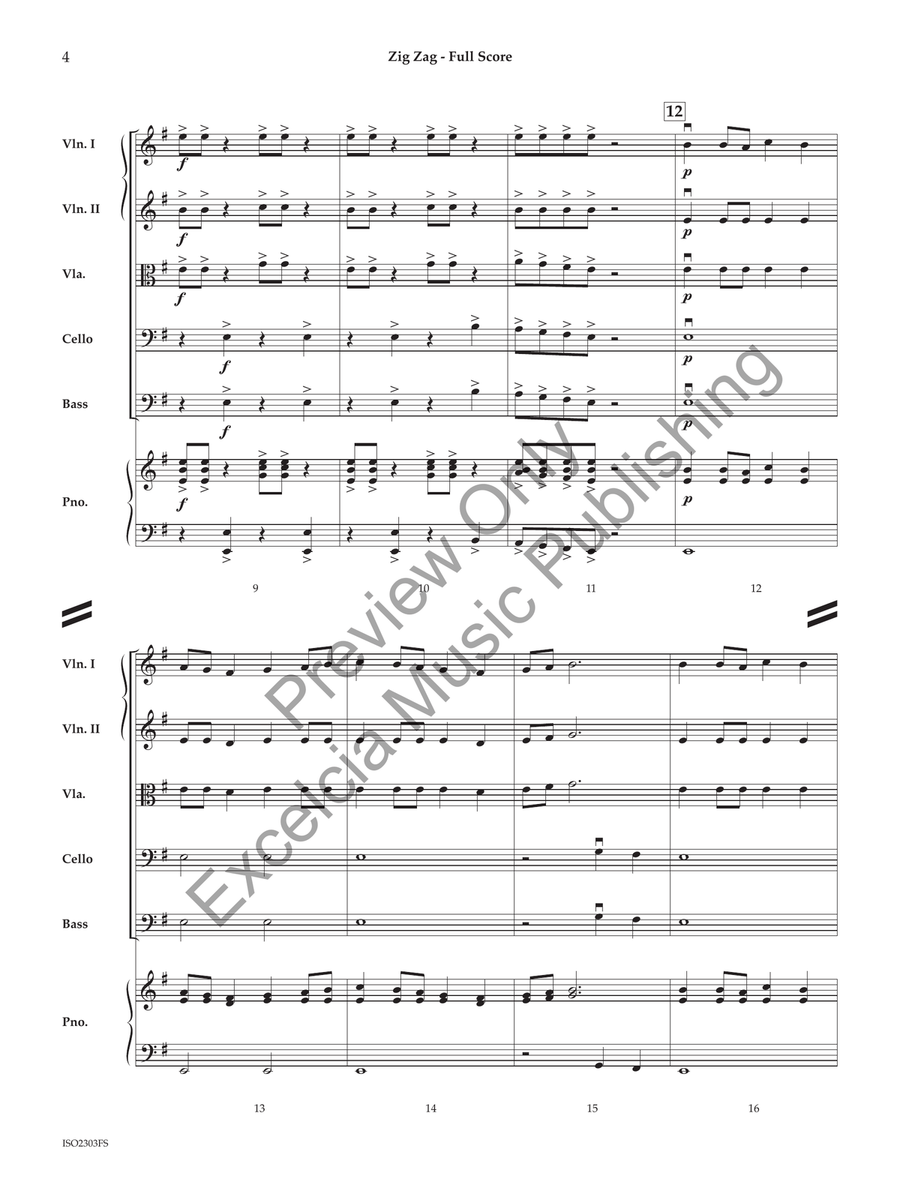 Zig Zag (Orchestra) String Orchestra scores gallery preview page 5