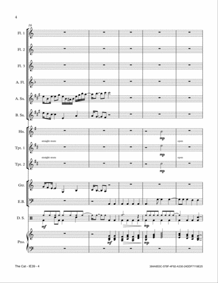 The Cat The Cat Full Orchestra scores gallery preview page 4