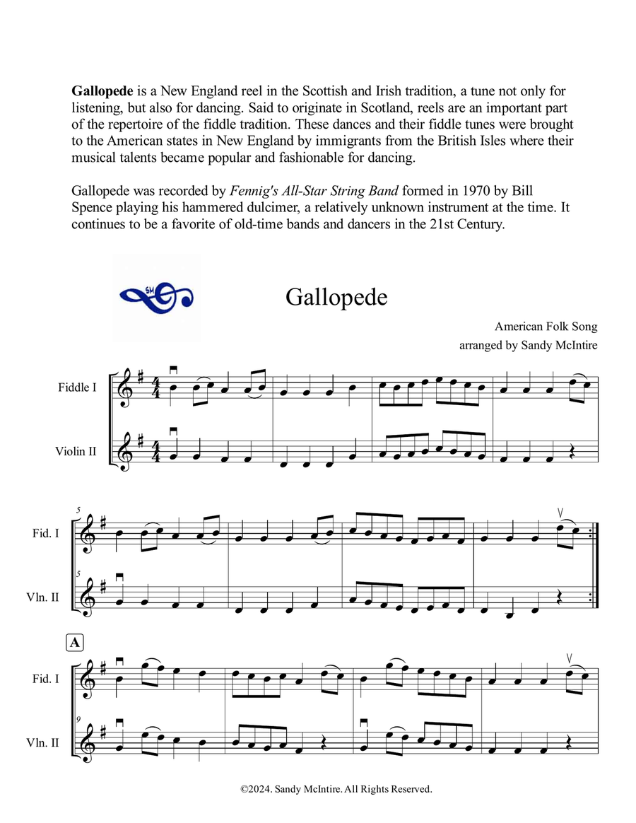 Gallopede Violin scores gallery preview page 1