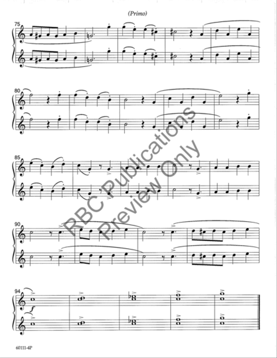 Mad About Mozart Piano Duet Choir scores gallery preview page 10