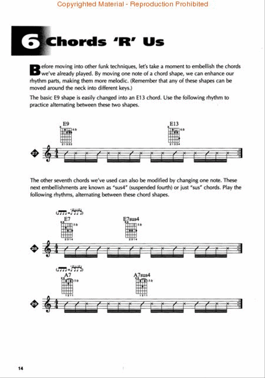 Funk Guitar Electric Guitar scores gallery preview page 3