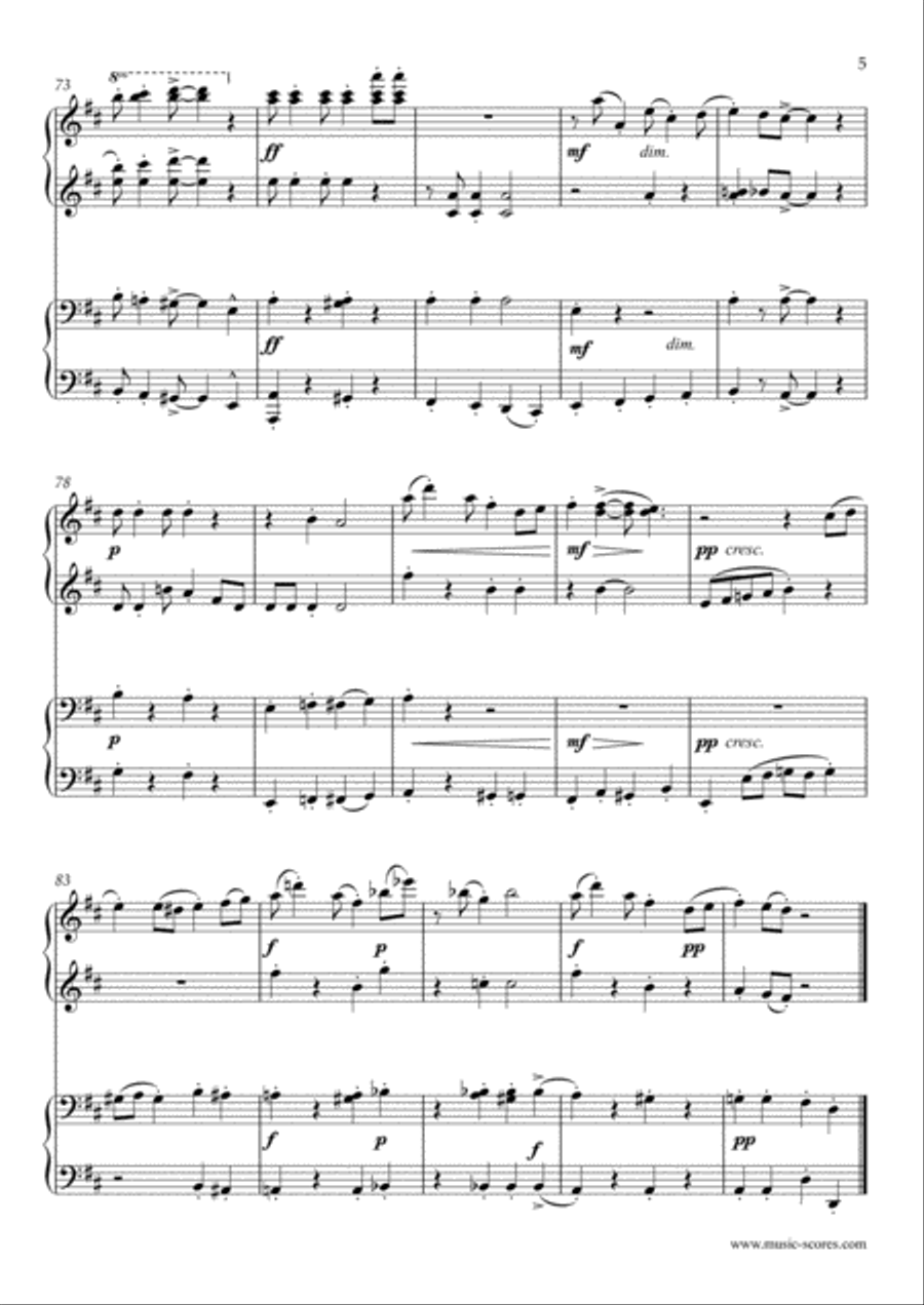 Reindeer Rampage - Piano Duet Piano Duet scores gallery preview page 5