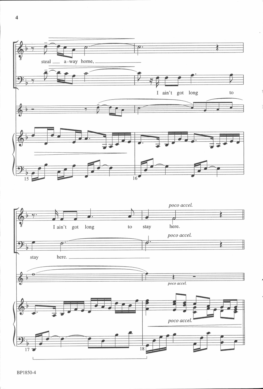 Steal Away - Helvey - TTBB TTBB scores gallery preview page 4