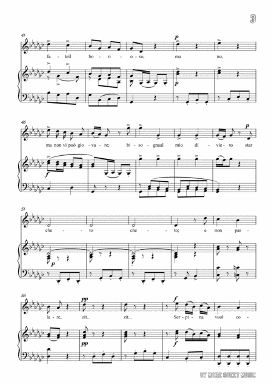 Pergolesi-Stizzoso,mio stizzoso in G flat Major,for Voice and Piano Voice Solo scores gallery preview page 5