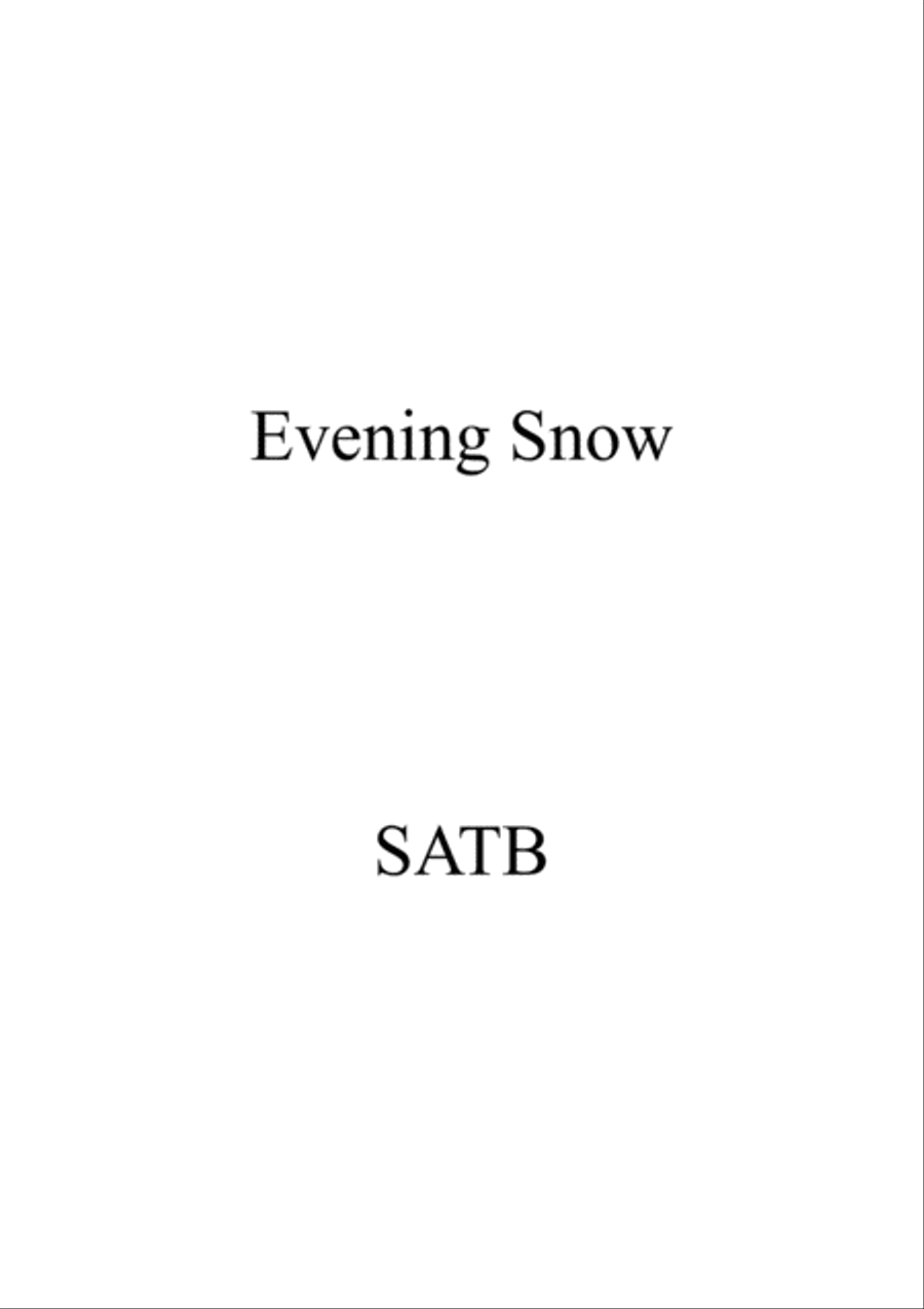 Evening Snow 4-Part scores gallery preview page 1