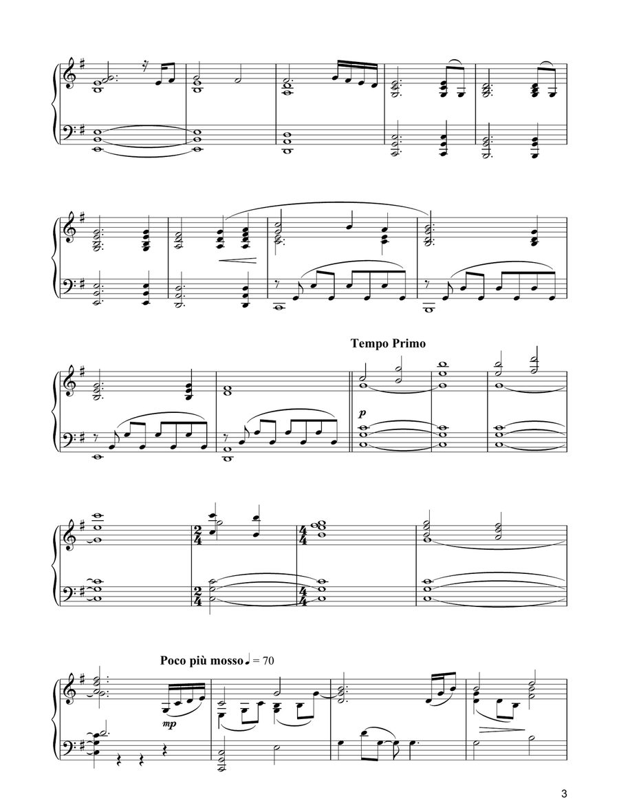 Piano Theme/Ethereal Piano Code (from World Trade Center) Piano Solo scores gallery preview page 3