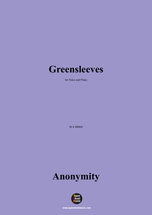 Anonymous-Greensleeves,in e minor