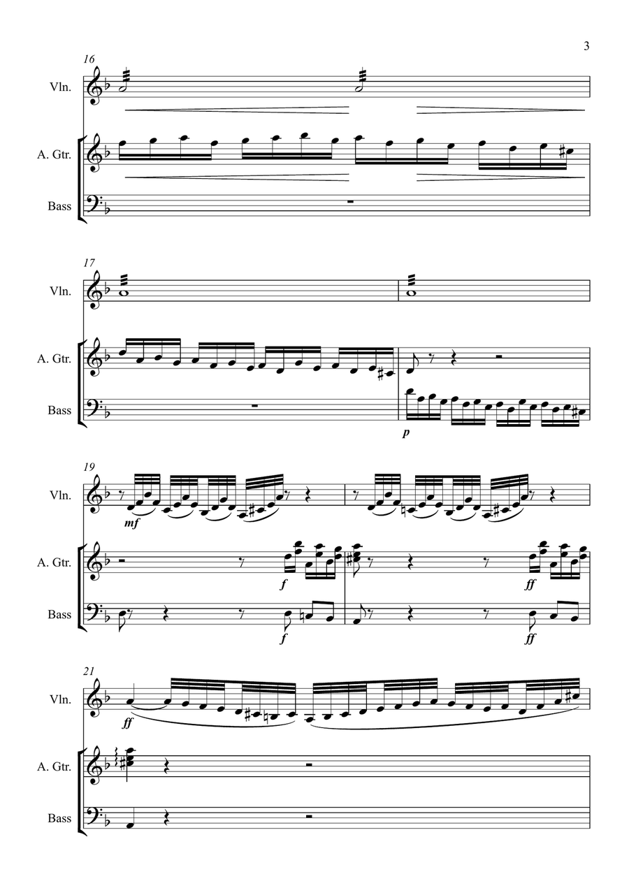 Toccata et fugue en ré mineur (BWV 565) Small Ensemble scores gallery preview page 3