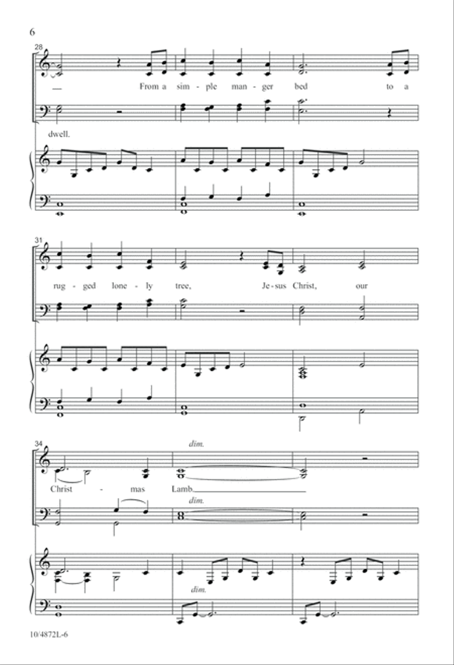 The Christmas Lamb 4-Part scores gallery preview page 6