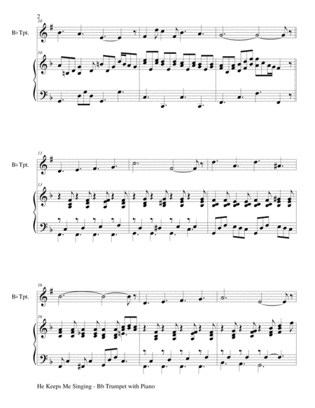 3 HYMNS OF JOY (for Bb Trumpet and Piano with Score/Parts) image number null