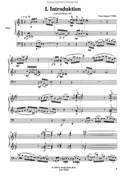 Der Welt ersehnte Hoffnung für Mezzosopran, vierstimmig gemischten Chor, Flöte und Orgel (1997) -Kantate zum Advent-