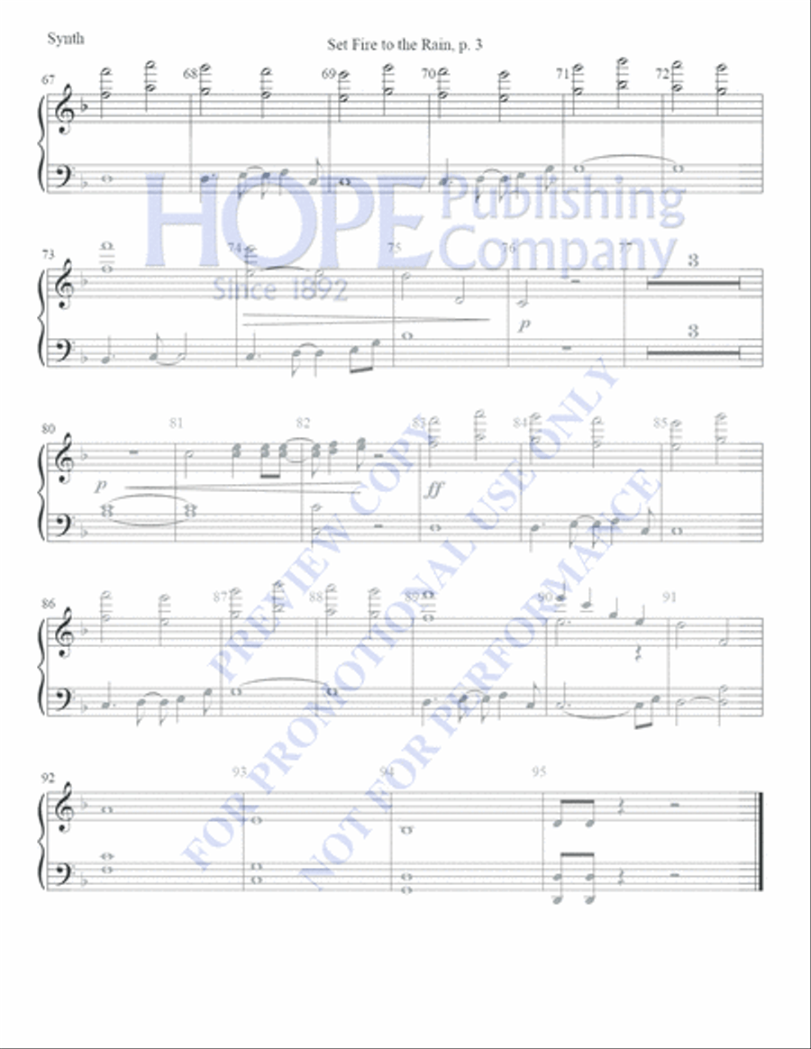Set Fire to the Rain by Adele Adkins 5-Octaves - Sheet Music page 7