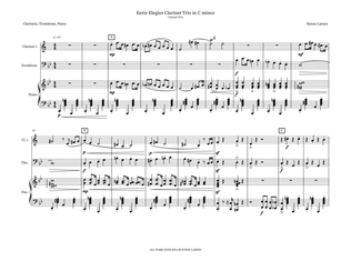 Book cover for Eerie Elegies Clarinet Trio in C minor
