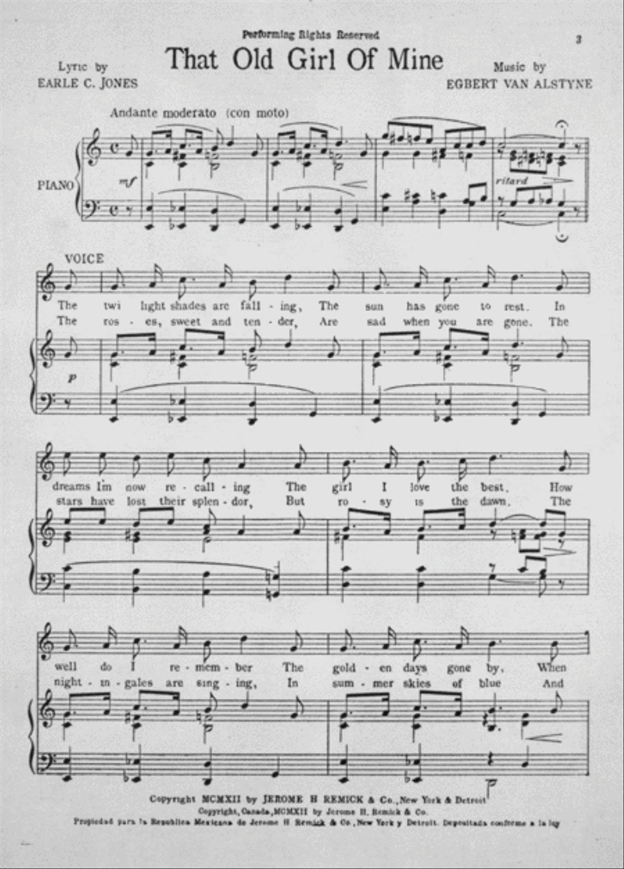 That Old Girl Of Mine Voice scores gallery preview page 2