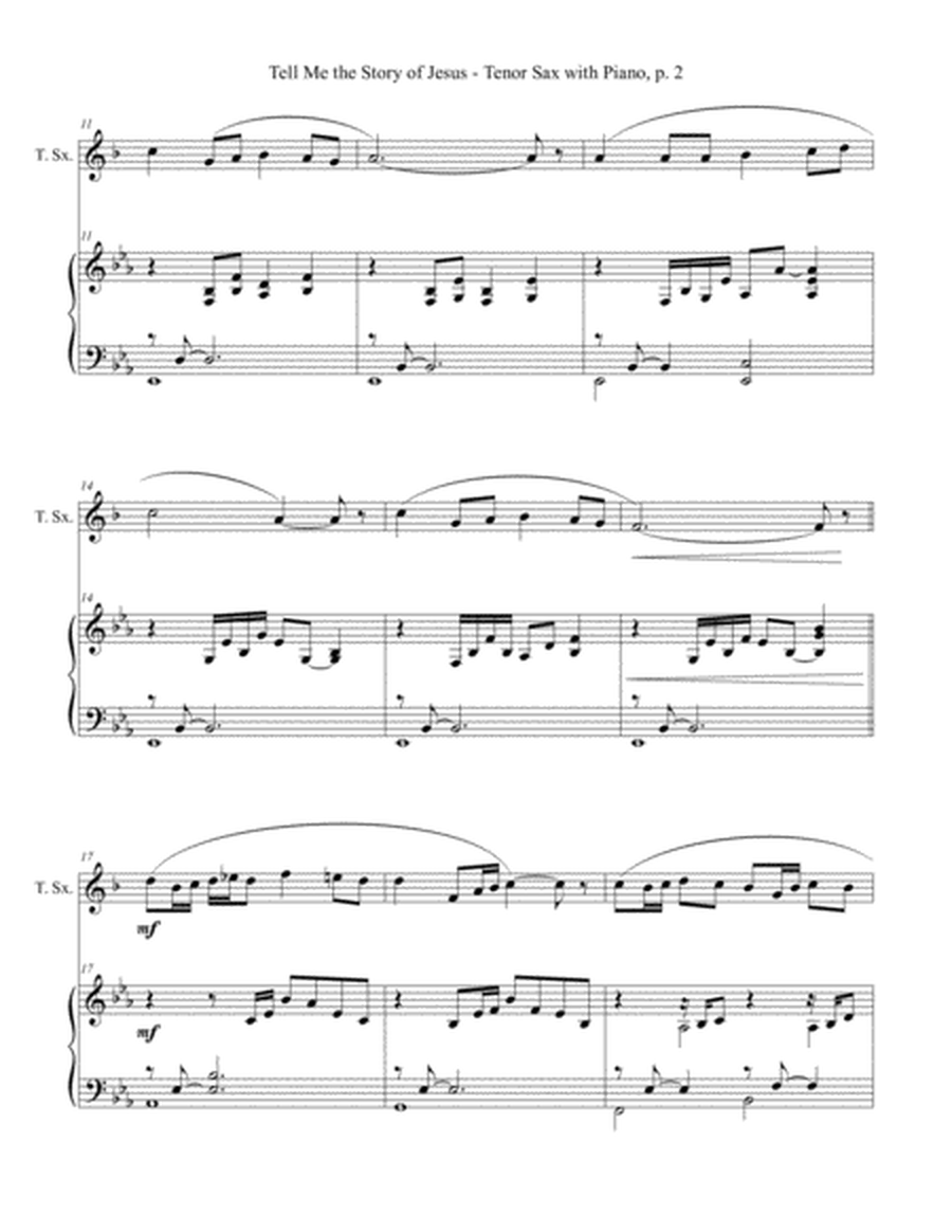 TELL ME THE STORY OF JESUS (for Tenor Sax and Piano with Score/Part) image number null
