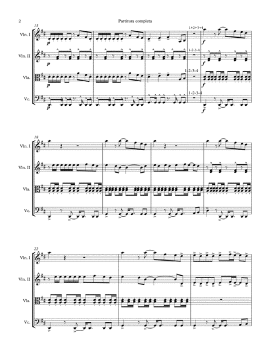 Best Day Of My Life String Quartet scores gallery preview page 3