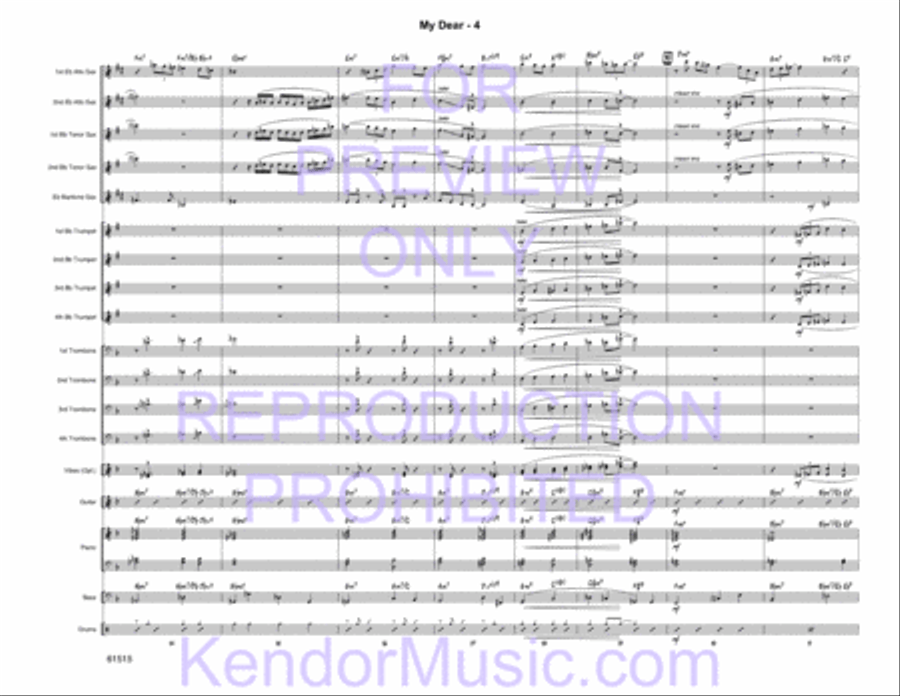 My Dear (Full Score) Jazz Ensemble scores gallery preview page 6