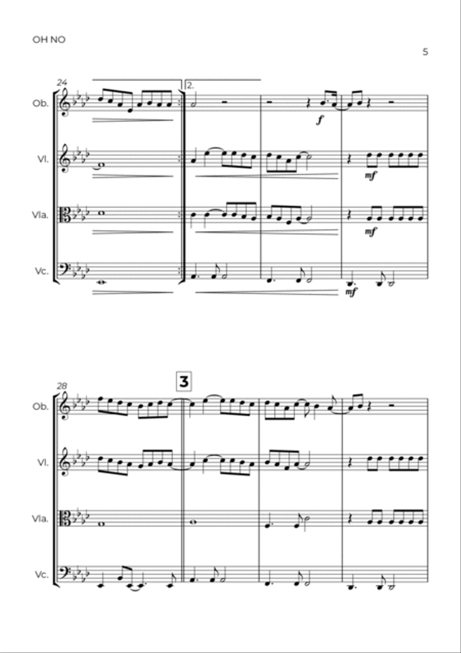 Oh No Oboe scores gallery preview page 5