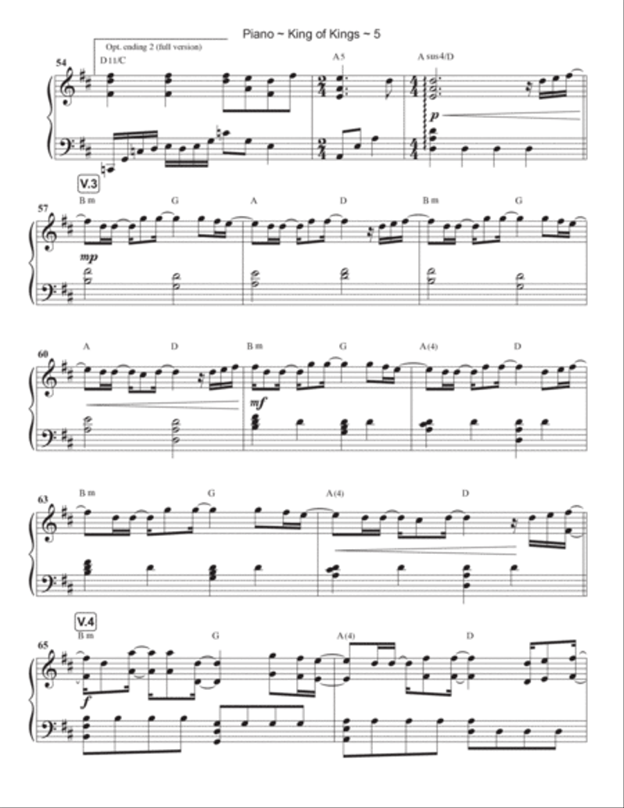 King Of Kings Piano Solo scores gallery preview page 6
