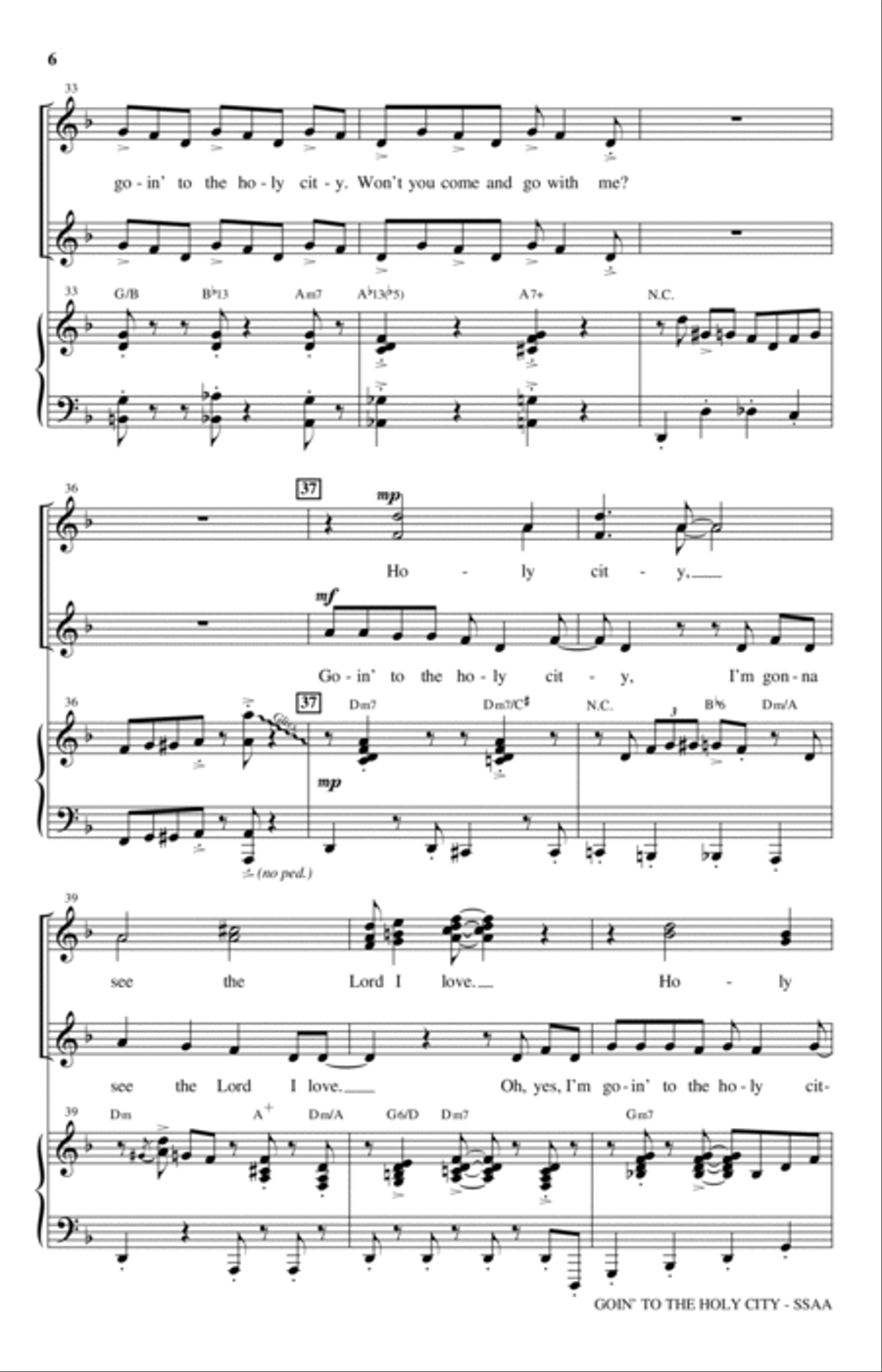 Goin' To The Holy City SSA scores gallery preview page 5