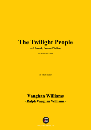 Book cover for Vaughan Williams-The Twilight People,in b flat minor