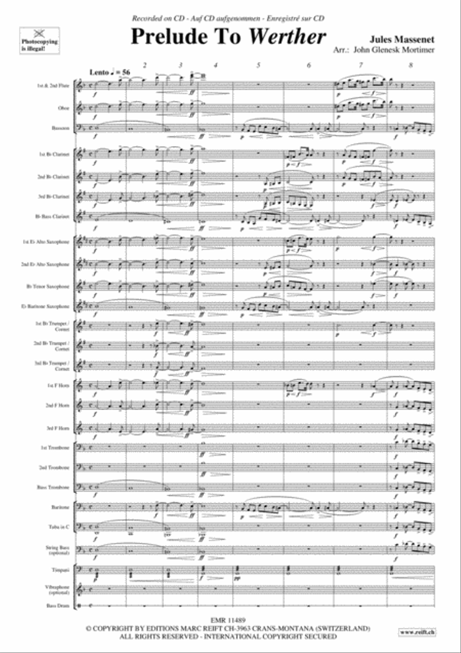 Prelude To Werther Concert Band scores gallery preview page 4