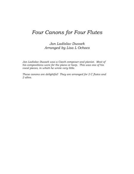 Four Canons for Four Flutes (2C, 2A) image number null